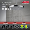 52160-PR Universal Showering Components H2Okinetic Single Setting Shower Head with UltraSoak, Lumicoat Chrome