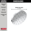 52160-PR Universal Showering Components H2Okinetic Single Setting Shower Head with UltraSoak, Lumicoat Chrome