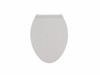 Elongated Toilet Seat with Trivantage in White