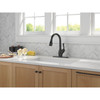 9178TLV-BL-DST Leland 11.63-in x 10.75-in x 15.38-in VoiceIQ Kitchen Faucet with Touch2O with Touchless Technology, Matte Black