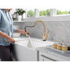 9178TL-CZ-DST Leland 11.63-in x 10.75-in x 15.38-in Touch2O Kitchen Faucet with Touchless Technology, Champagne Bronze