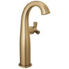 7776-CZ-PR-DST Stryke 6.44-in x 4.38-in x 11.75-in Single Handle Vessel Bathroom Faucet, Lumicoat Champagne Bronze