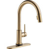9159TLV-CZ-DST Trinsic 11.38-in x 4.19-in x 16.19-in VoiceIQ Kitchen Faucet with Touch2O with Touchless Technology, Champagne Bronze