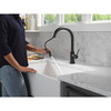 9159TLV-BL-DST Trinsic 11.38-in x 4.19-in x 16.19-in VoiceIQ Kitchen Faucet with Touch2O with Touchless Technology, Matte Black