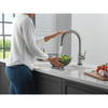 9159TLV-KS-DST Trinsic 11.38-in x 4.19-in x 16.19-in VoiceIQ Kitchen Faucet with Touch2O with Touchless Technology, Black Stainless