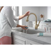 9178T-CZ-DST Leland 11.47-in x 10.44-in x 15.38-in Single-Handle Pull-Down Kitchen Faucet with Touch2O Technology, Champagne Bronze