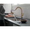 9179T-CZ-DST Coranto 1.25-in x 10.75-in x 16.00-in Single-Handle Pull-Down Kitchen Faucet with Touch2O Technology, Champagne Bronze