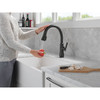 9179TL-BL-DST Coranto 11.56-in x 10.75-in x 15.63-in Touch2O Kitchen Faucet with Touchless Technology, Matte Black
