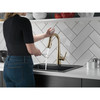 9913T-CZ-DST Essa 1.25-in x 10.75-in x 15.00-in Single-Handle Pull-Down Bar and Prep Faucet with Touch2O Technology, Champagne Bronze