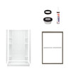 77-in x 35.25-in x 48-in Vikrell Wall and Floor 5-Piece Alcove Shower Kit in Deep Bronze with Clear Glass