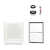 7217L-5475DRC 73.75-in x 60-in x 30-in Vikrell Wall and Floor 5-Piece Alcove Shower Kit in Deep Bronze with Clear Glass