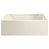 23-in x 36-in x 60-in Vikrell Rectangular Alcove Bathtub with Right-Hand Drain in Biscuit