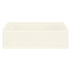 15-in x 30.5-in x 60.25-in Vikrell Rectangular Skirted Bathtub with Right-Hand Drain in Biscuit