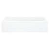 15-in x 29-in x 60.25-in Vikrell Oval in Rectangle Skirted Bathtub with Right-Hand Drain in White