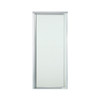 27-1/2-in to 31-1/4-in Framed Pivot Shower Door in Silver with Frosted Glass Pattern