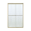 42.625-in to 47.625-in W x 70.0625-in H Frameless Sliding Shower Door in Polished Brass with Clear Glass