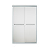 42.625-in to 47.625-in W x 70.0625-in H Frameless Sliding Shower Door in Silver with Cirkette Glass Pattern