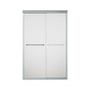 42.625-in to 47.625-in W x 70.0625-in H Frameless Sliding Shower Door in Silver with Starscape Glass Pattern