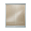 54.62-in to 59.62-in W x 70.06-in H Sliding Shower Door in Silver with Clear Glass