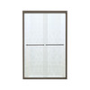 40.375-in to 45.375-in W x 65.25-in H Sliding Shower Door in Deep Bronze with Clear Glass