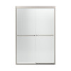 42.62-in to 47.62-in W x 69.68-in H Sliding Shower Door in Nickel with Frosted Glass Pattern