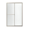 43.87-in to 48.87-in W x 70.12-in H Sliding Shower Door in Nickel with Pebbled Glass Texture