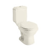 1.6 / 0.8-GPF 12-in Rough-In WaterSense Round Dual-Flush 2-Piece Standard Height Toilet in Biscuit