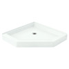 39-in x 39-in Vikrell Neo-Angle Corner Shower Base in White