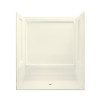 Alcove Shower Kit 39.375-in L x 63.25-in W x 73.25-in H in Biscuit