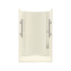 Alcove Shower Kit 36-in L x 36-in W x 71.25-in H in Biscuit