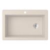 25-in D x 22-in W x 9.5-in H Granite Dual Mount Single Bowl Kitchen Sink with 1-Hole in Granito