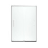 Frameless Sliding Shower Door 70.0625-in H x 44.625-47.625-in W with Frosted Glass in Silver