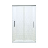 Frameless Sliding Shower Door 70.0625-in H x 44.625-47.625-in W with Clear Glass in Silver
