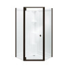Frameless Neo Angle Shower Door 72.25-in H x 36.125-in W with Clear Glass in Deep Bronze