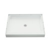 Shower Base 34-in L x 42-in W with Center Drain in White