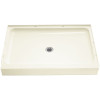 Shower Base 34-in L x 48-in W with Center Drain in Biscuit