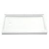 Shower Base 30-in L x 60-in W with Left-Hand Drain in White