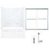 Sterling 6104L-5405SC-0 All Pro 60-in x 30-in Vikrell 5-Piece Bath and Shower Kit with Clear Door