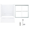 Sterling 6104R-5405SC-0 All Pro 60-in x 30-in Vikrell 5-Piece Bath and Shower Kit with Clear Door