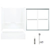 Sterling 7104L-5405SC-0 60-in x 29-in Bathtub, Walls and Door Kit, in White/Chrome with Clear Glass