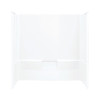 Sterling 7104L-5405SC-0 60-in x 29-in Bathtub, Walls and Door Kit, in White/Chrome with Clear Glass