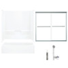 60-in x 29-in Bathtub, Walls and Door Kit, in White/Chrome with Clear Glass