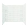 60-in x 36-in Bathtub, Walls and Door Kit, in White/Chrome with Clear Glass