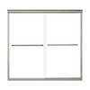 Sterling 7111L-5405NC-0 60-in x 42-in Bathtub, Walls and Door Kit, in White/Nickel with Clear Glass