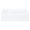 7111R-5405NC-0 60-in x 42-in Bathtub, Walls and Door Kit, in White/Nickel with Clear Glass
