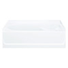 7111L-5405NC-D-0 60-in x 42-in Bathtub, Walls and Door Kit, in White/Nickel with Clear Glass
