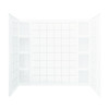 7111L-5405NC-D-0 60-in x 42-in Bathtub, Walls and Door Kit, in White/Nickel with Clear Glass