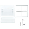 Sterling 7112L-5405SC-0 60-in x 32-in Bathtub, Walls and Door Kit, in White/Chrome with Clear Glass