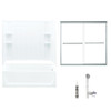 Sterling 7112R-5405SC-0 60-in x 32-in Bathtub, Walls and Door Kit, in White/Chrome with Clear Glass