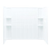 Sterling 7112R-5405SC-0 60-in x 32-in Bathtub, Walls and Door Kit, in White/Chrome with Clear Glass